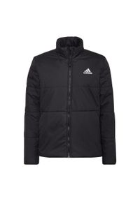 Adidas - BSC 3-Stripes Insulated Jacket. Kolor: czarny. Materiał: materiał