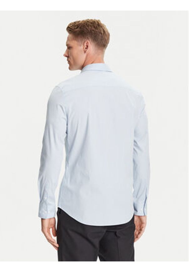 Calvin Klein Koszula LV04LB145G Błękitny Slim Fit. Kolor: niebieski. Materiał: bawełna