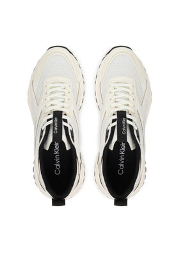 Calvin Klein Sneakersy Hike Run Ckstripe Mesh HW0HW03002 Biały. Kolor: biały. Materiał: materiał. Sport: bieganie