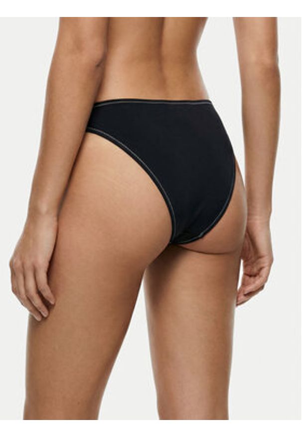 Calvin Klein Swimwear Dół od bikini LV00Q61147 Czarny. Kolor: czarny. Materiał: syntetyk