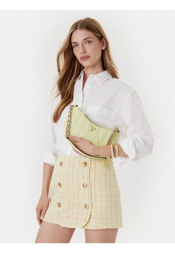 Guess Torebka Aldina HWGG96 63170 Żółty. Kolor: żółty. Materiał: skórzane