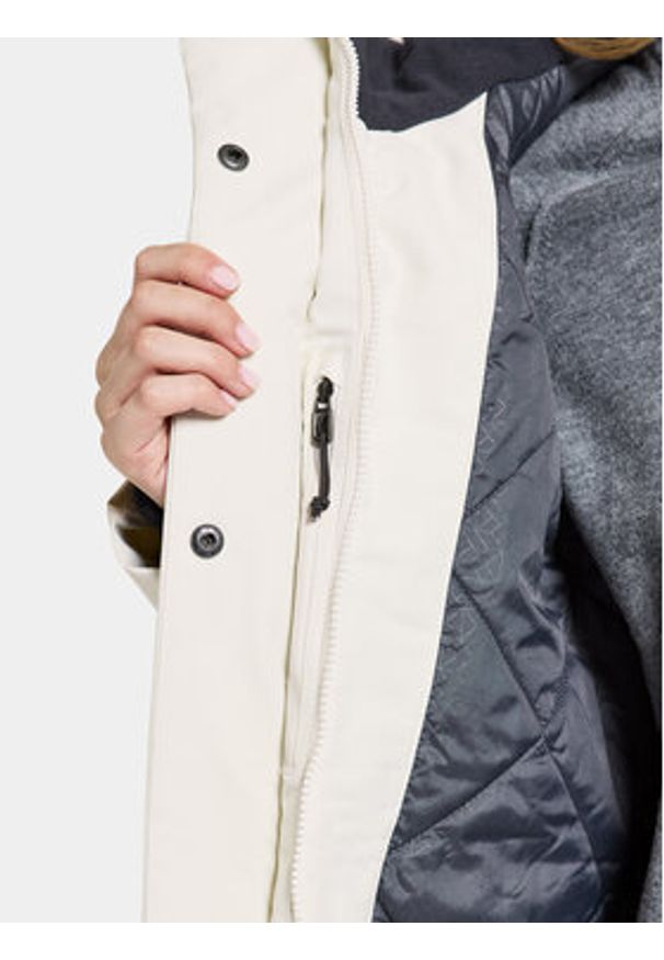 Didriksons Parka Frida Wns Parka 7 504815 Biały Regular Fit. Kolor: biały. Materiał: syntetyk