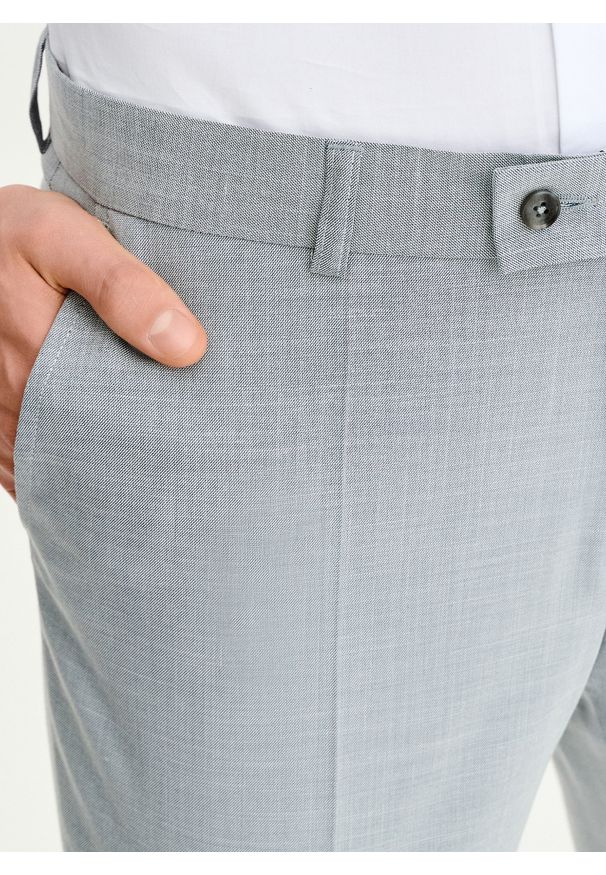 Pako Lorente - PAKO LORENTE – Szare spodnie ganiturowe. Kolor: szary. Materiał: elastan, wiskoza, poliester. Wzór: gładki. Styl: młodzieżowy, elegancki