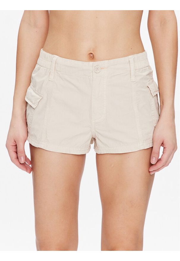 BDG Urban Outfitters Szorty materiałowe BDG SUMMER Y2K SHORT 76476308 Écru Regular Fit. Materiał: bawełna