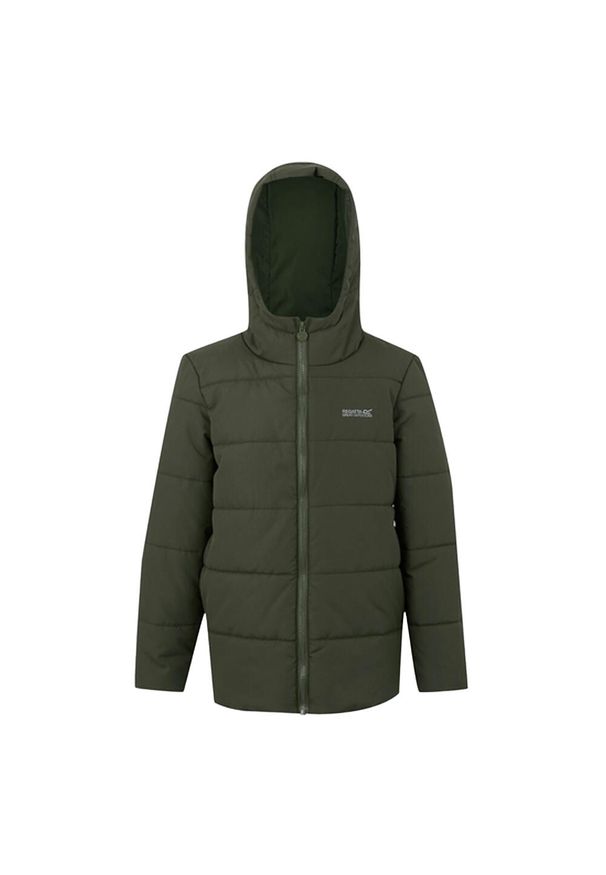 Regatta - Kurtka Ocieplana Dziecięca Halkner. Kolor: zielony. Materiał: puch. Styl: sportowy