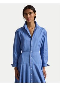 Polo Ralph Lauren Sukienka koszulowa 211A96356001 Błękitny Regular Fit. Typ kołnierza: polo. Kolor: niebieski. Materiał: bawełna. Typ sukienki: koszulowe #3