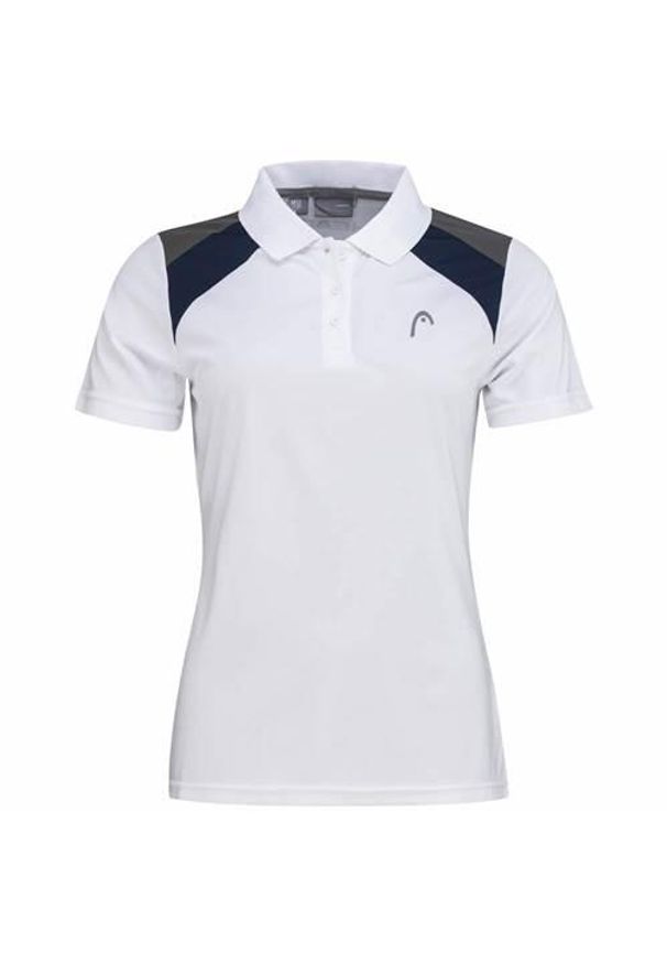 Head - Koszulka polo damska CLUB 22 Tech. Typ kołnierza: polo. Kolor: biały. Materiał: poliester. Sport: tenis