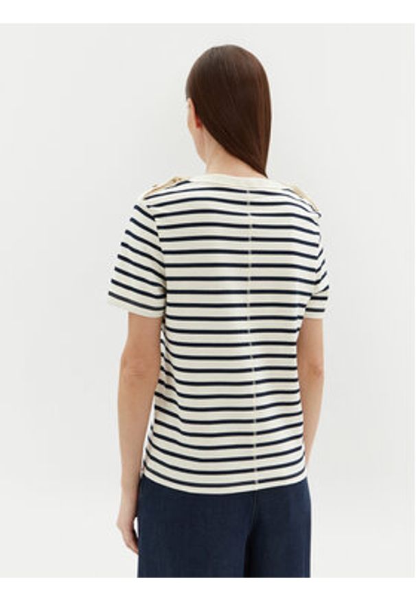 TOMMY HILFIGER - Tommy Hilfiger Bluzka WW0WW42907 Écru Regular Fit. Kolor: kremowy. Materiał: bawełna