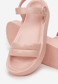 Renee - Różowe Sandały Larimisia. Nosek buta: okrągły. Zapięcie: pasek. Kolor: różowy. Obcas: na platformie #3