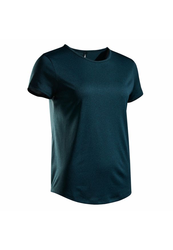ARTENGO - Koszulka tenisowa z okrągłym dekoltem damska Artengo Dry Essential 100. Kolor: niebieski, wielokolorowy, turkusowy. Materiał: materiał, poliester. Sport: tenis