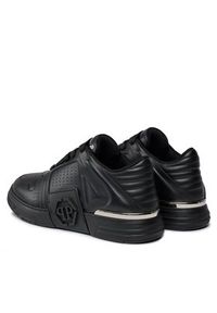 Philipp Plein - PHILIPP PLEIN Sneakersy Leather Lo-Top Sneakers AACS MSC3843 PLE075N Czarny. Kolor: czarny