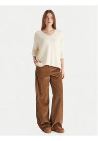 Kontatto Sweter 3M0842C Kremowy Relaxed Fit. Kolor: kremowy. Materiał: syntetyk #2