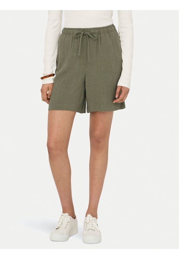 only - ONLY Szorty materiałowe Siesta 15333032 Zielony Loose Fit. Kolor: zielony. Materiał: wiskoza