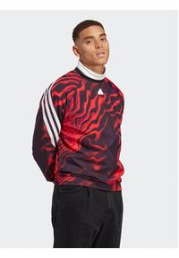 Adidas - adidas Bluza Future Icons Graphic Crew Sweatshirt IC8266 Czerwony Loose Fit. Kolor: czerwony. Materiał: syntetyk #5