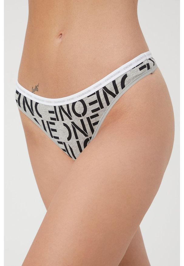 Calvin Klein Underwear stringi CK One (2-pack) kolor szary. Kolor: szary