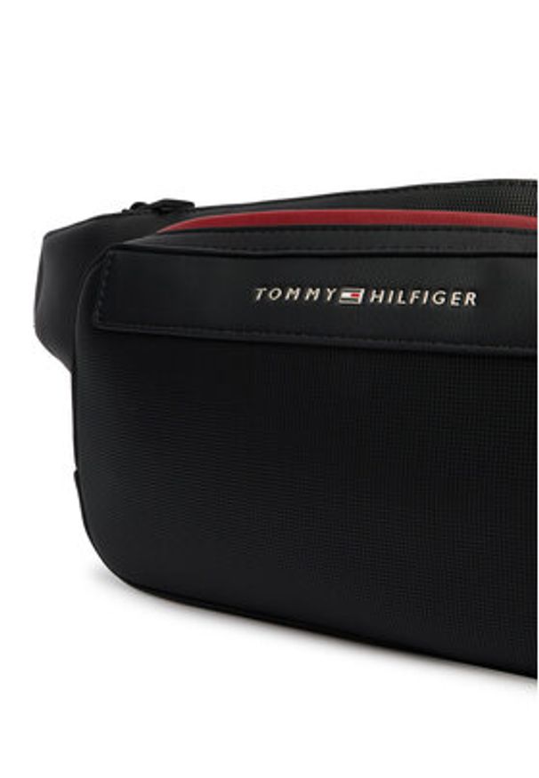 TOMMY HILFIGER - Tommy Hilfiger Nerka Th Foundation Bumbag AM0AM14159 Czarny. Kolor: czarny. Materiał: skóra