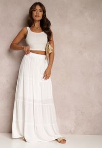 Renee - Biała Spódnica Kainne. Okazja: na co dzień. Kolor: biały. Styl: casual