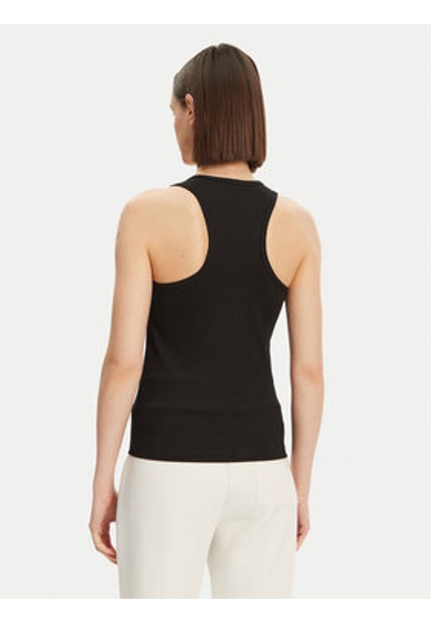 Lacoste Top TF4874 Czarny Slim Fit. Kolor: czarny. Materiał: syntetyk