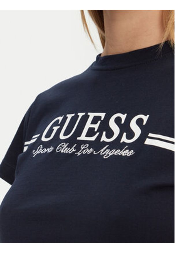 Guess T-Shirt V5GI03 I3Z14 Granatowy Regular Fit. Kolor: niebieski. Materiał: bawełna