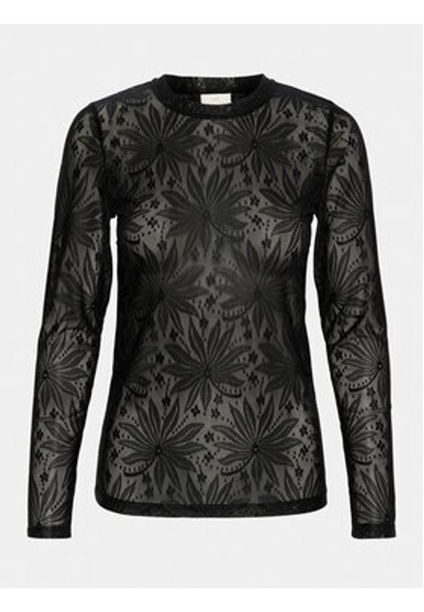 Kaffe Bluzka Nille 10508317 Czarny Slim Fit. Kolor: czarny. Materiał: syntetyk