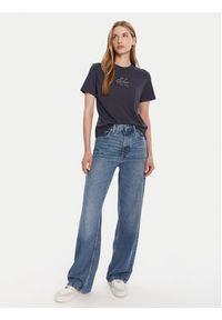 Calvin Klein Jeans T-Shirt Classic Monologo LV047D873G Granatowy Regular Fit. Kolor: niebieski. Materiał: bawełna #3