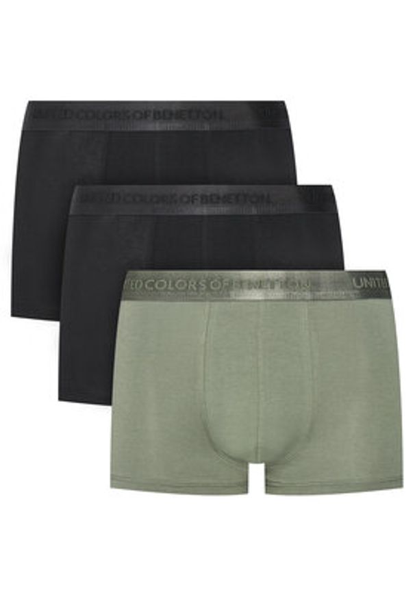 United Colors of Benetton - United Colors Of Benetton Komplet bokserek 3OP82X01E Czarny. Kolor: czarny. Materiał: bawełna