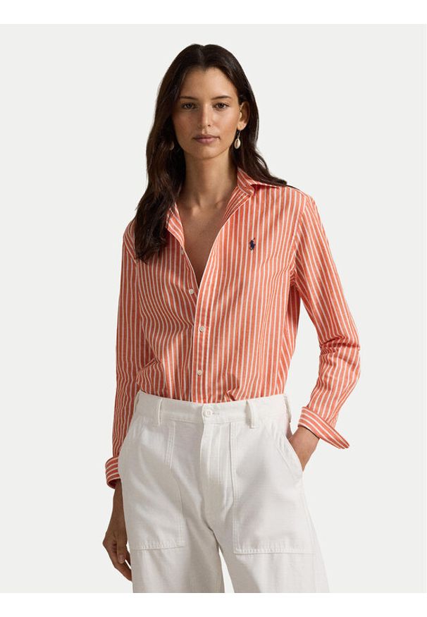 Polo Ralph Lauren Koszula 211971514502 Pomarańczowy Classic Fit. Typ kołnierza: polo. Kolor: pomarańczowy. Materiał: bawełna