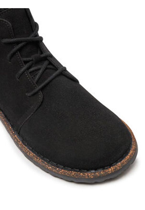 Birkenstock Botki Uppsala Mid Shearling 1028154 Czarny. Kolor: czarny. Materiał: zamsz, skóra