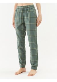 Triumph Spodnie piżamowe Mix & Match Tapered Trouser Flannel 01 X 10216530 Zielony Regular Fit. Kolor: zielony. Materiał: bawełna #1