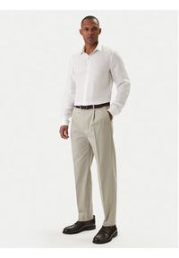 Calvin Klein Koszula LV019EU121 Biały Regular Fit. Kolor: biały. Materiał: lyocell #5