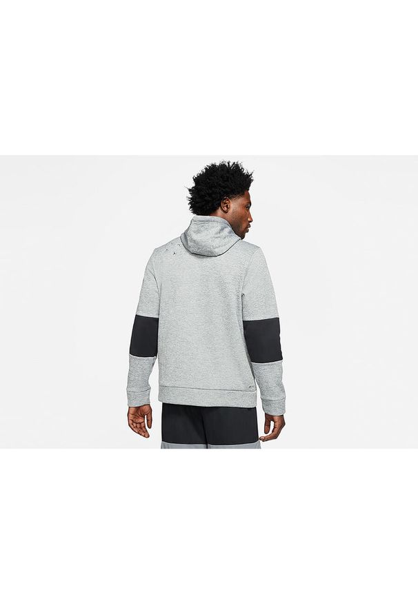 Nike - Bluza męska nike air jordan air therma fleece pullover hoodie carbon heather. Kolor: szary. Sport: bieganie