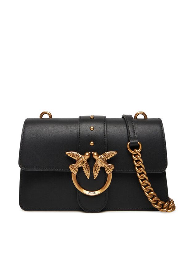 Pinko - PINKO Torebka Love One Mini ST.CL Al 25-26 PLTT 105856 A0F1 Czarny. Kolor: czarny. Materiał: skórzane