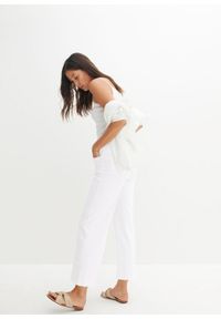 bonprix - Jeansy 7/8, wide fit. Kolor: biały #3