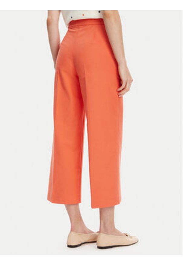 United Colors of Benetton - United Colors Of Benetton Spodnie materiałowe 42A8DF08R Pomarańczowy Wide Leg. Kolor: pomarańczowy. Materiał: bawełna, syntetyk