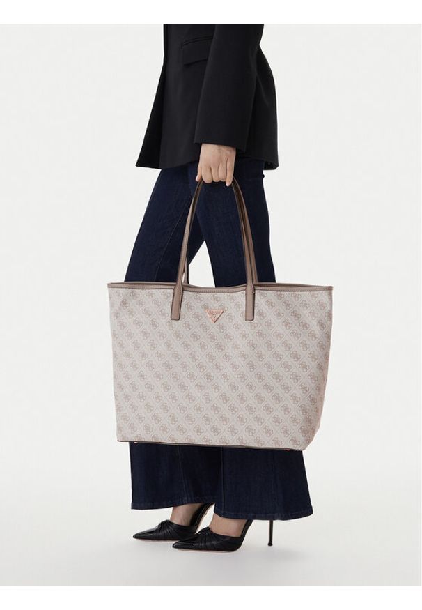 Guess Torebka Victtoria HWESG9 51429 Beżowy. Kolor: beżowy. Materiał: skórzane