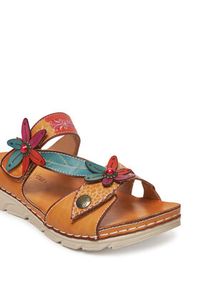 Laura Vita Klapki Dorry 19 Pomarańczowy. Kolor: pomarańczowy. Materiał: skóra #4