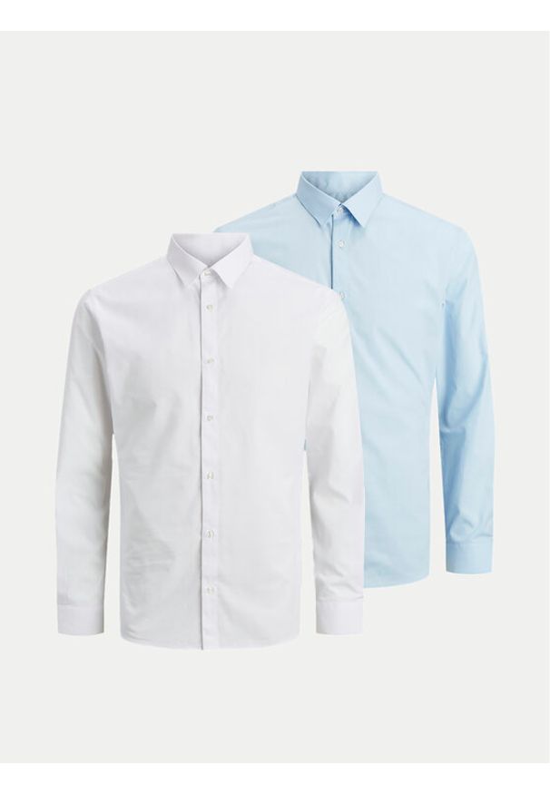 Jack & Jones Komplet koszul Joe 12182995 Kolorowy Slim Fit. Materiał: syntetyk. Wzór: kolorowy