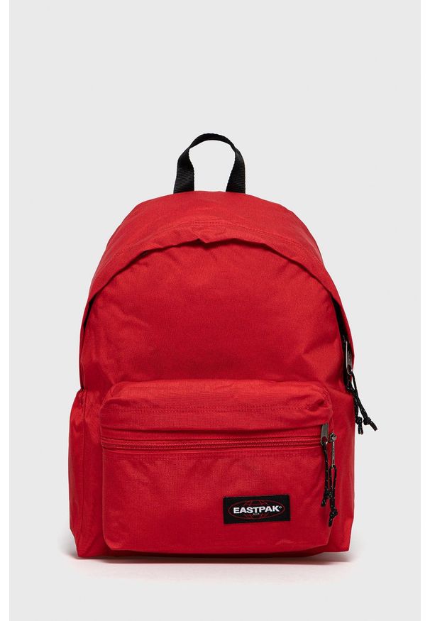 Eastpak plecak damski kolor czerwony duży gładki. Kolor: czerwony. Wzór: gładki