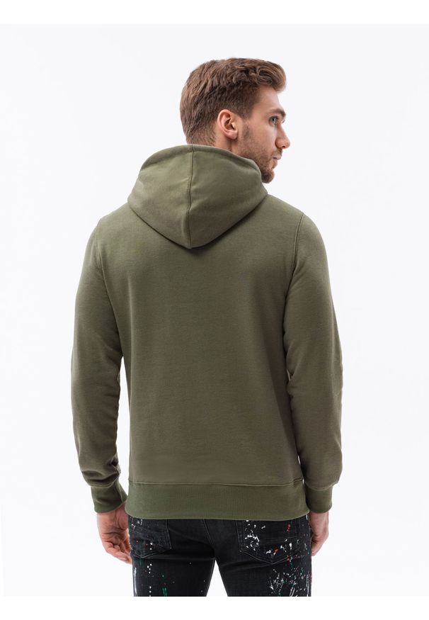 Brązowa bluza Ombre Clothing z aplikacjami, z kapturem