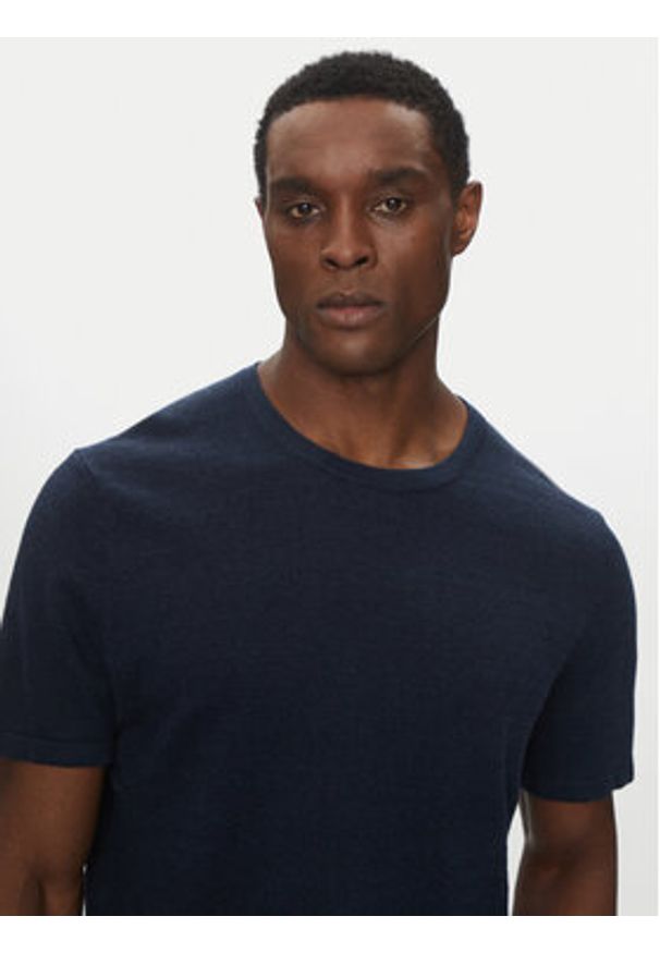 Michael Kors T-Shirt CR5608V687 Granatowy Regular Fit. Kolor: niebieski. Materiał: bawełna