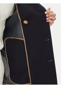 Liu Jo Płaszcz QA5245 E1003 Granatowy Regular Fit. Kolor: niebieski. Materiał: syntetyk #5