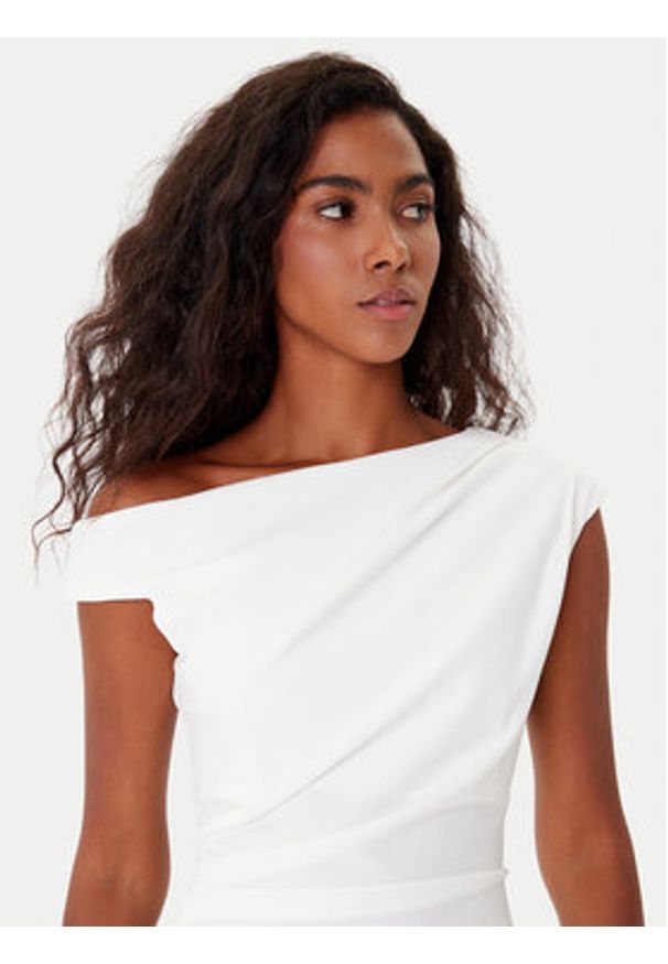 Rinascimento Sukienka koktajlowa CFC0125334003 Biały Slim Fit. Kolor: biały. Materiał: syntetyk. Styl: wizytowy