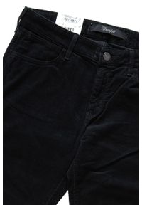 Wrangler - WRANGLER SKINNY BLACK W28KPJ100. Materiał: sztruks