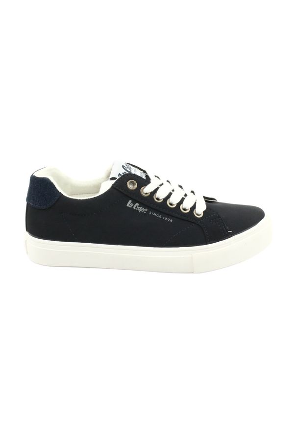 Buty Lee Cooper W LCJL-20-31-083 granatowe. Kolor: niebieski. Materiał: skóra, bawełna, syntetyk, tkanina, nubuk. Szerokość cholewki: normalna. Obcas: na platformie