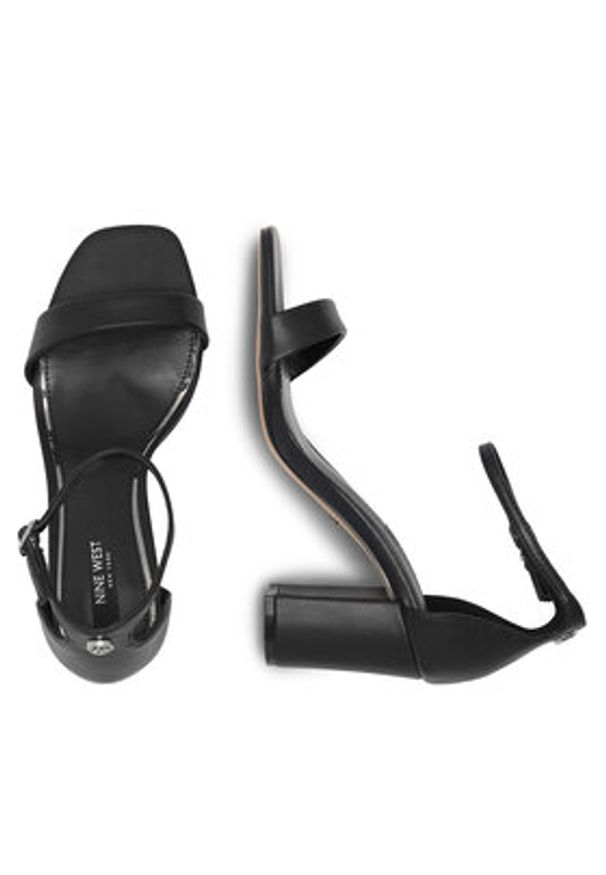 Nine West Sandały WFA2647-1 Czarny. Kolor: czarny. Materiał: skóra