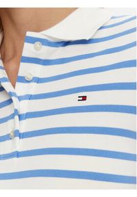 TOMMY HILFIGER - Tommy Hilfiger Polo 1985 WW0WW43225 Błękitny Slim Fit. Typ kołnierza: polo. Kolor: niebieski. Materiał: bawełna