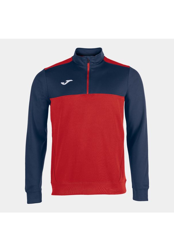 Bluza do piłki nożnej męska Joma Winner. Kolor: czerwony, niebieski, wielokolorowy. Materiał: poliester. Wzór: haft. Sport: piłka nożna