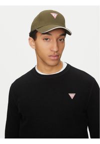 Guess Czapka z daszkiem M3YZ22 WBN60 Khaki. Kolor: brązowy. Materiał: materiał, bawełna