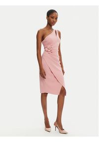 Rinascimento Sukienka koktajlowa CFC0122878003 Różowy Regular Fit. Kolor: różowy. Materiał: syntetyk. Styl: wizytowy #2