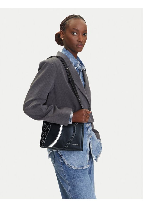 Desigual Torebka 25SAXPAK Czarny. Kolor: czarny. Materiał: skórzane